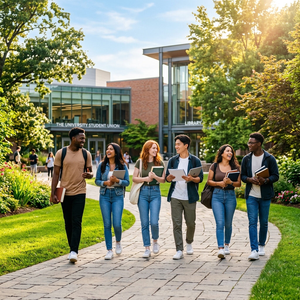 Students on campus